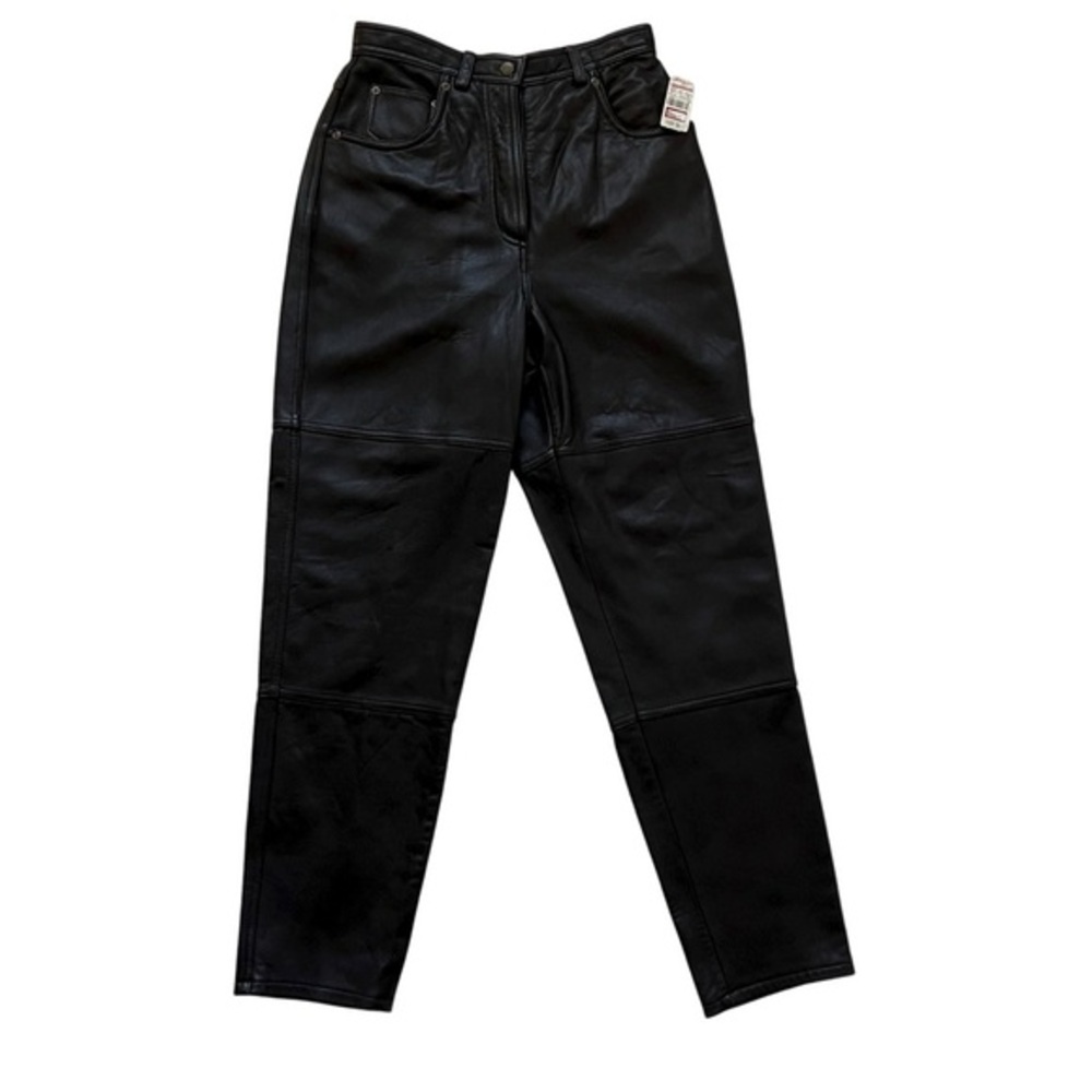 NWT DeadStock Vintage LT‎ Sport 100% Genuine Leather Chocolate Brown Pants SZ 8